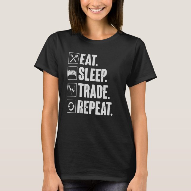 Camiseta Coma Sleep Trade Repete Comercializador de Retrô E (Frente)