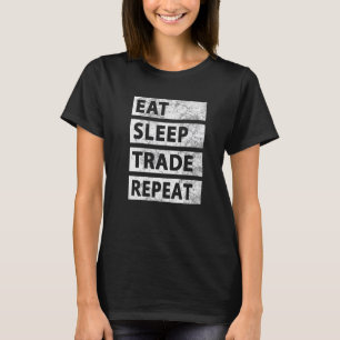 Camiseta Coma Sleep Trade Stock Trading Repete Crypto Premi