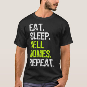 Camiseta Coma Sleep Vender Casas Imobiliárias Agente Funny