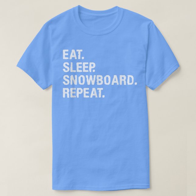 Camiseta Coma Snowboard Repetindo Snowboard Snowboard Snowb (Frente do Design)