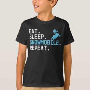 Camiseta Coma Snowmobile Repetir Motor Sleding Condução de 
