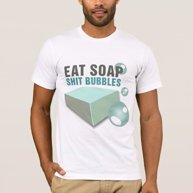 Camiseta Coma Soap S—Bolhas Mais Engraçadas (Frente)