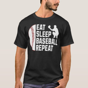 Camiseta Coma Sonho Beisebol Repita Esportes Radicais