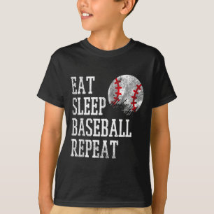Camiseta Coma Sonho Beisebol Repita Treinador Equipe Jogado