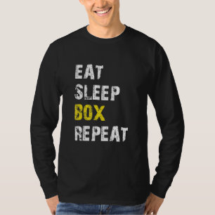 Camiseta Coma Sonho Boxe Repetir Roupas de Boxeador Boxe
