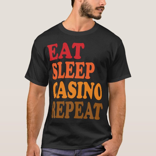 Camiseta Coma Sonho Cassino Repita Caçaçaques Pôquer Blackj (Frente)