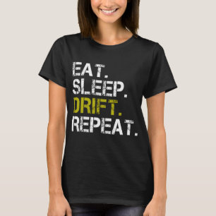 Camiseta Coma Sonho Derrapa Repita Corrida de Derrapagem  
