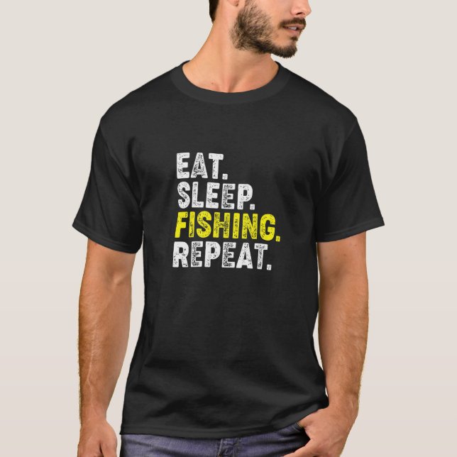 Camiseta Coma Sonho Pesca Repita! Frase Divertida de Pesca  (Frente)