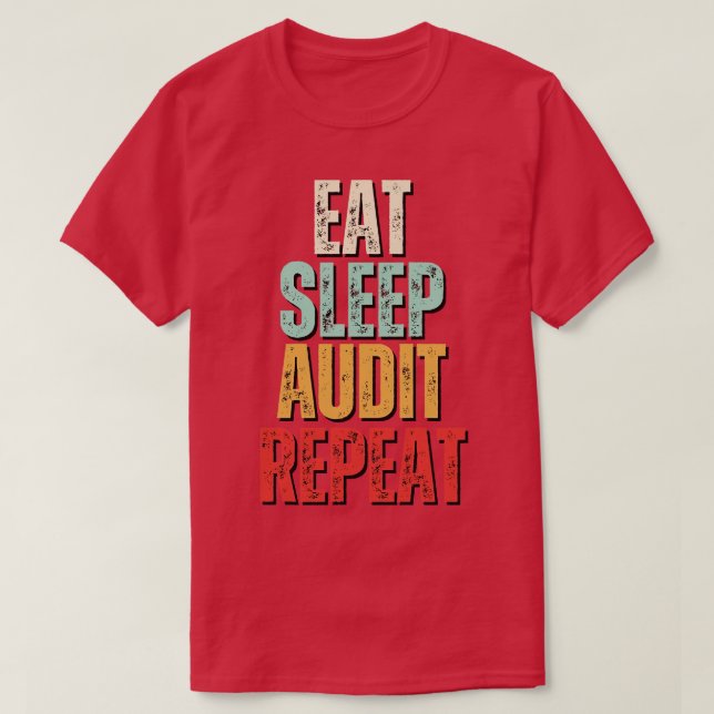 Camiseta Coma sono Auditoria Repetir Comer sono Auditoria R (Frente do Design)