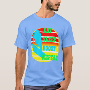 Camiseta Coma Sono Aumente Repetidamente Kitesufer Retro Su