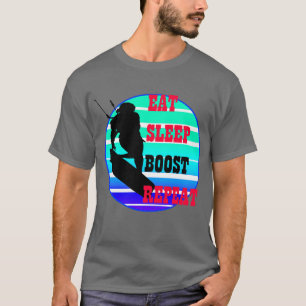 Camiseta Coma Sono Aumente Repetidamente Kitesufer Retro Su