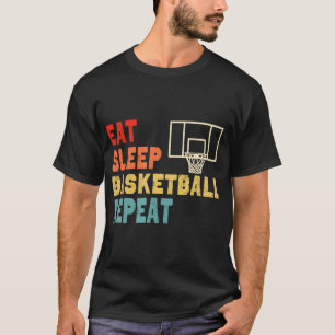 Camiseta Coma, sono, basquete Repete a roupa para garotas, 