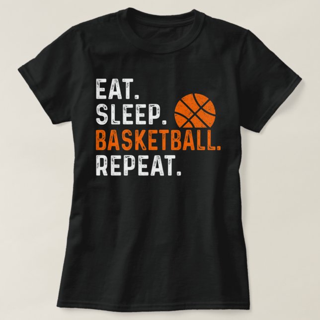 Camiseta Coma Sono Basquete Repete Jogada Engraçada de Basq (Frente do Design)