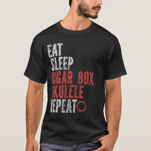 Camiseta Coma Sono Caixa de Charutos ukulele Repetir