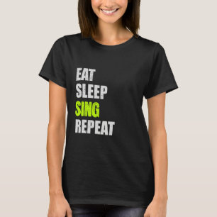 Camiseta Coma Sono Cantando Repetir Citação Engraçada Troqu