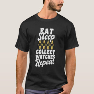 Camiseta Coma Sono Coleta Relógios Repetir Vigia Vigia Vigi