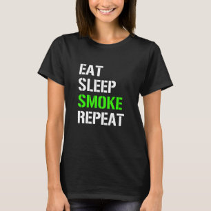 Camiseta Coma Sono Fumar Repetir Comer Sleep Weed Repeat Id