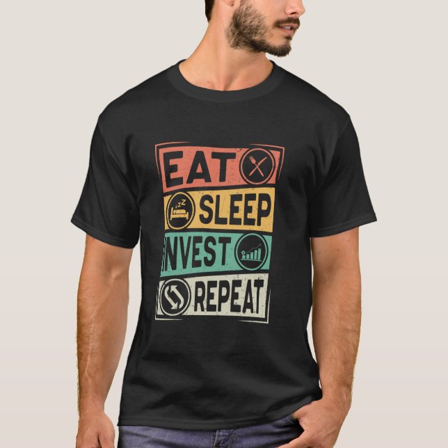 Camiseta Coma Sono Invest Repetir Finanças Engraçadas no Me (Frente)