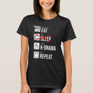 Camiseta Coma Sono K-Drama Repetir Drama Coreano KDrama