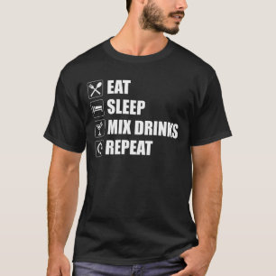 Camiseta Coma Sono Misturar Bebidas Repetir