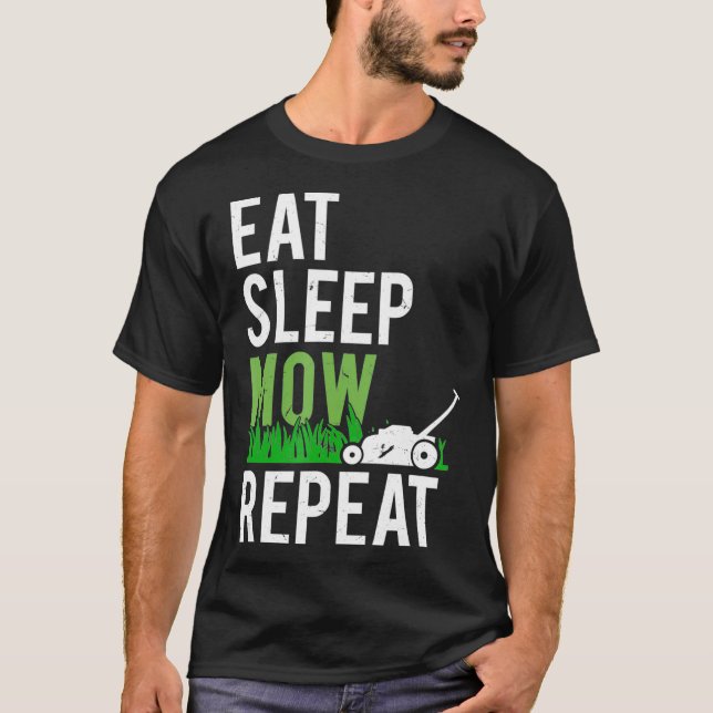 Camiseta Coma Sono Mow Repete O Funny Grass Paisagem (Frente)