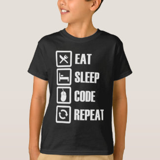 Camiseta Coma - sono - o código - repita o Tshirt