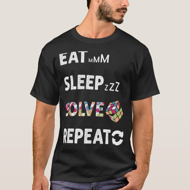 Camiseta Coma Sono Resolva Repetir A Velocidade Da Matemáti (Frente)