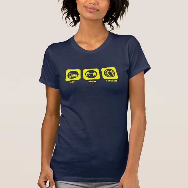 Camiseta Coma. Sono. Softball. T-shirt (Frente)