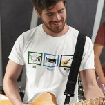Camiseta Coma Sono Tocar Violão<br><div class="desc">Estou numa banda. Eu adoro cordas de violão.</div>