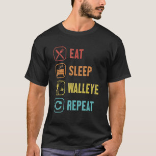 Camiseta Coma Sonolência Walleye Repetir Zander Gancho Isca