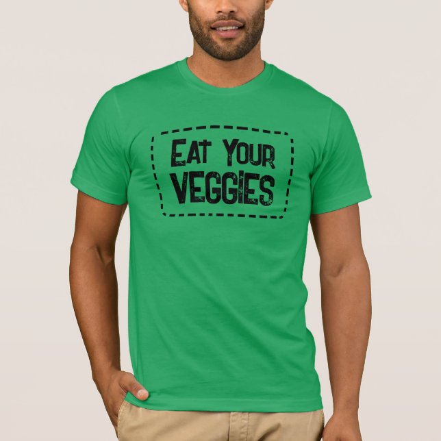 Camiseta Coma sua camisa-T de masculinos (Frente)