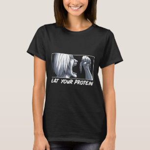 Camiseta Coma Sua Proteína Anime Ginásio Mangá Musculação F