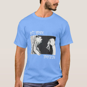 Camiseta Coma Sua Proteína Diversão Fitness Ginásio Ataque