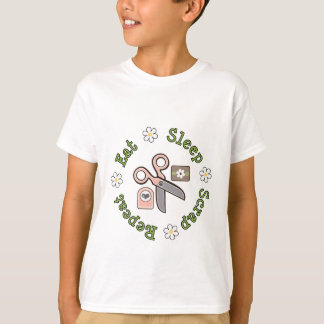 Camiseta Coma Sujeira de Sono Repetir Crianças Suculentas