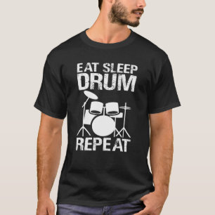 Camiseta Coma Tambor De Sono Repetindo, Adorando Jogar Tamb