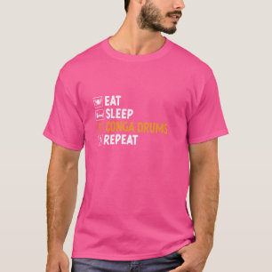 Camiseta Coma Tambores de Conga do Sono Repetir Drumm de Dr