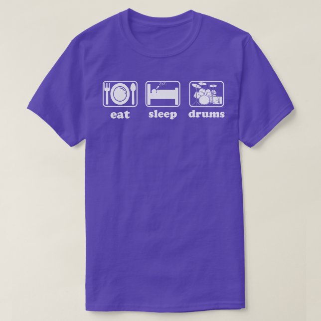 Camiseta Coma tambores de sono Batedor engraçado 1 (Frente do Design)