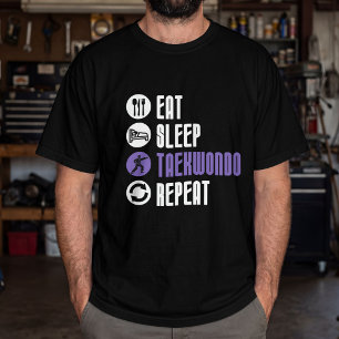 Camiseta Coma Treinar Taekwondo Repetir Artes Marciais Dive