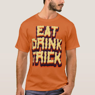 Camiseta Coma Truque De Bebida Perfumada De Halloween
