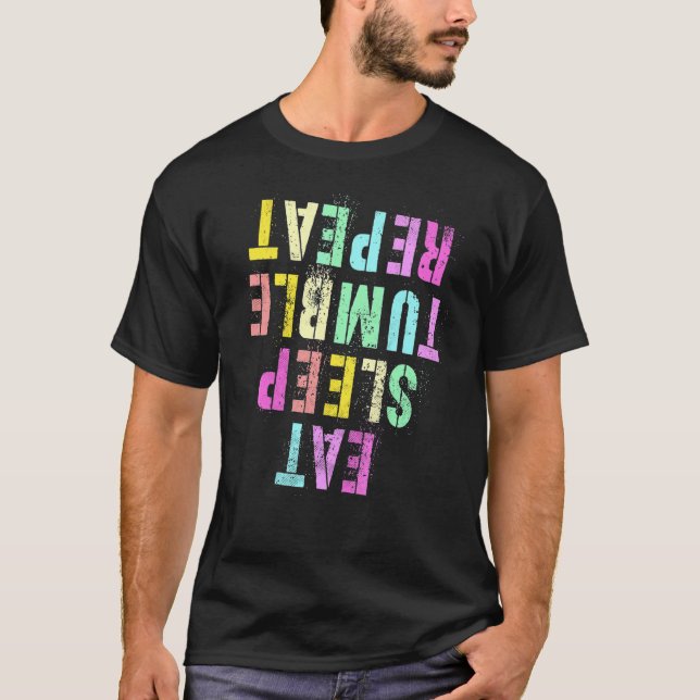 Camiseta Coma Tumble do Sono Repito Toddler Cheerhead (Frente)