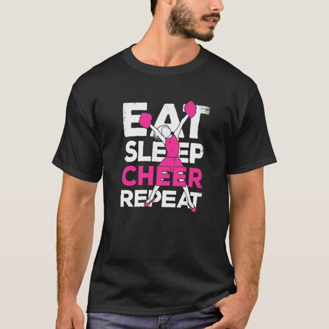Camiseta Coma Uma Repetição De Animação Para Um Cheerleader (Frente)
