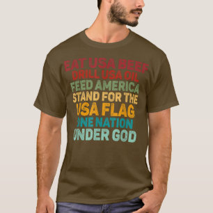 Camiseta Coma US Beef Drill USA Oil Feed America Stand For