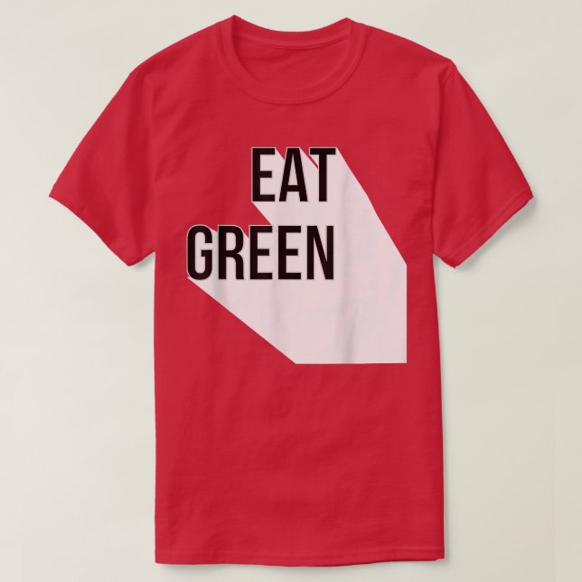 Camiseta Coma vegetariana verde-vegetariana (Frente do Design)