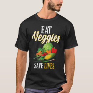 Camiseta Coma Veggies Salve Vidas Esquadrão Vegetais