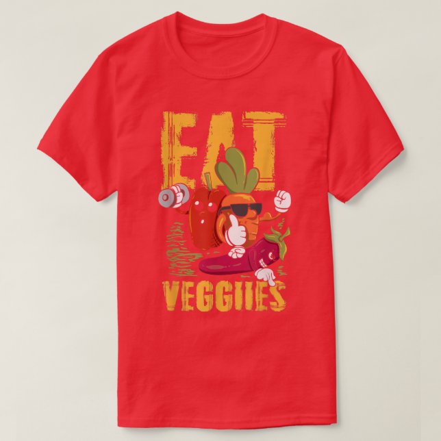 Camiseta Coma Veggies Vegans Vegans Vegetarian 471 (Frente do Design)
