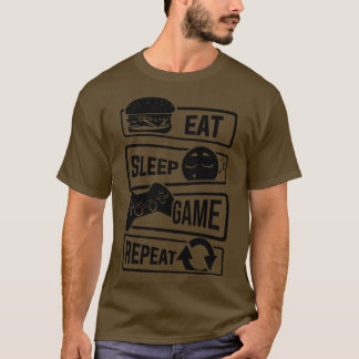 Camiseta Coma Videos games de jogos repetidos do jogo de re