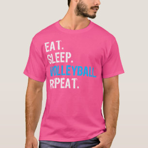 Camiseta Coma Voleibol De Sono Repete Voleibol Engraçado Pa