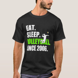 Camiseta Coma Voleibol Do Sono Desde Aniversário De 12 De