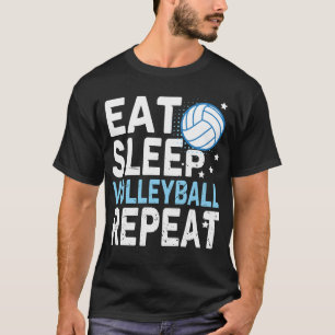 Camiseta Coma Voleibol do Sono Repetir adolescentes colorid