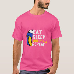 Camiseta Coma Voleibol No Sono Repetir Jogada Engraçada De